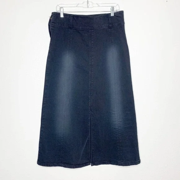 LEE JEANS Black Denim Maxi Skirt - Picture 5 of 9